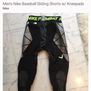 nike baseball sliding shorts with knee pads